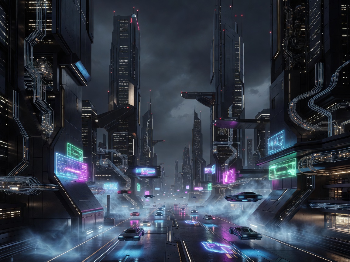 Project Orion futuristic cyber city streets